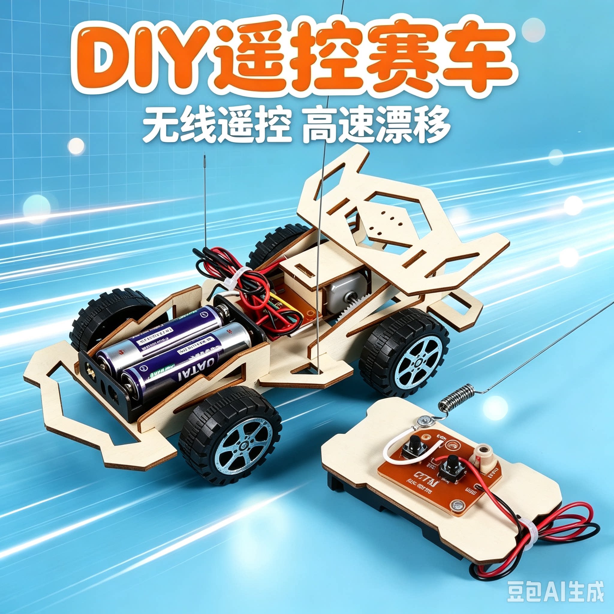 物理科学小实验diy遥控幻影车