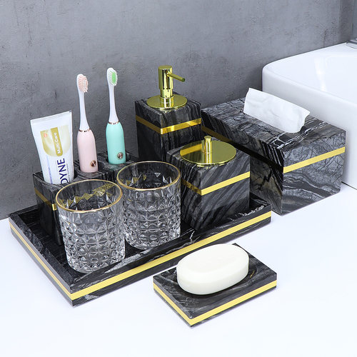 大理石酒店轻奢北欧ins洗漱套装