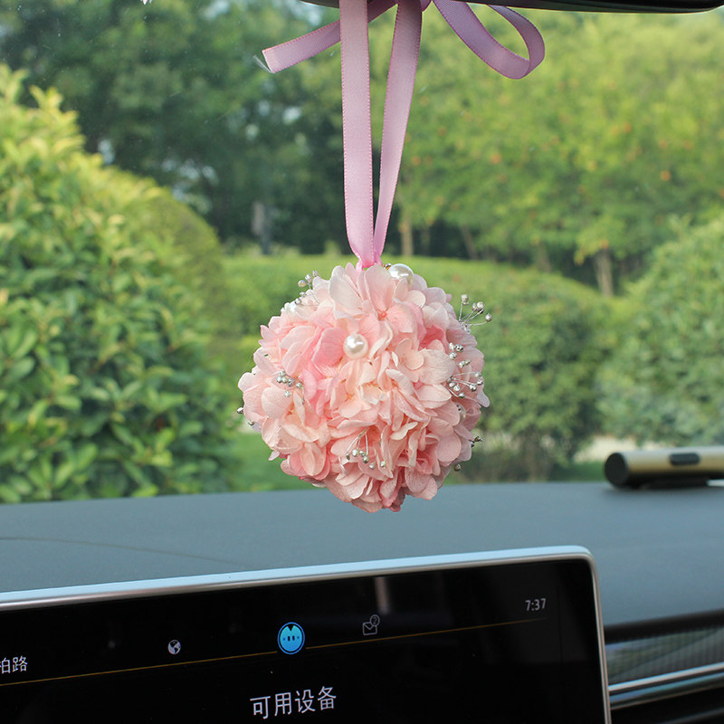 永生绣球花汽车挂件女士车挂