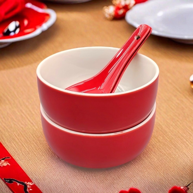 创意喜碗结婚喜庆用品新婚礼x物送情侣闺蜜礼品对碗筷勺子礼盒套