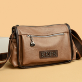 高级质感时尚 真皮大容量宽肩带斜挎豌豆包 洋气单肩腋下包2025新款