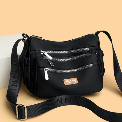 包包女斜挎包2025新款多层牛津布休闲大容量女士单肩包尼龙帆布包