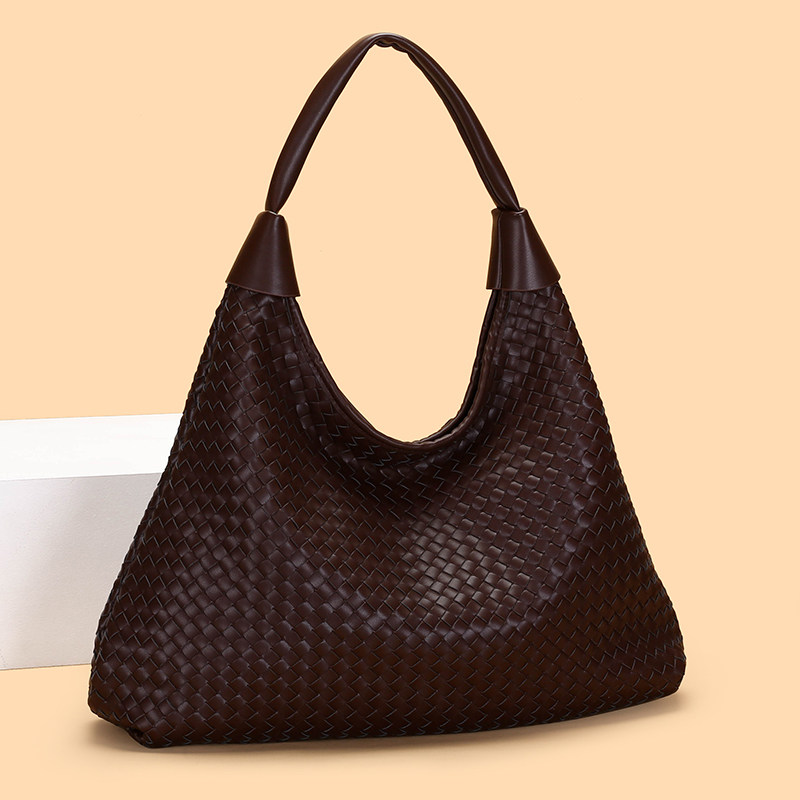 大容量通勤包包女式2025新款秋冬高级感编织皮包托特包单肩腋下包,箱包皮具/热销女包/男包,通用款女包,淘宝优惠券,粉丝福利购,淘宝优惠卷