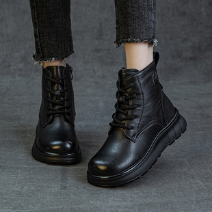 冬季新款加绒保暖加厚太极鞋女室内防滑练功鞋加厚底太极拳鞋皮鞋