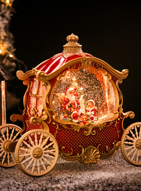 圣诞节装饰场景布置橱窗摆件老人雪节日工艺品儿童礼物Christmas