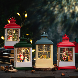 圣诞节儿童梦幻飘雪音乐盒老人房屋水晶球女孩生日礼物八音盒定制