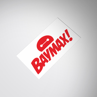 适用于baymax decal sticker超能陆战队大白杯面贴纸车玻璃贴花