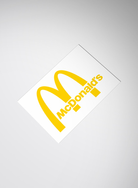 autodream mcdonalds decal sticker麦当劳M标前挡玻璃车贴纸贴花