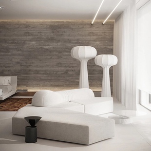 北欧侘寂风蘑菇客厅落地灯设计师书房卧室样板房酒店大堂坐地灯