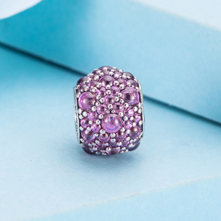 Pandora潘多拉手链女DIY饰品925银饰紫锆石水滴791755CFP