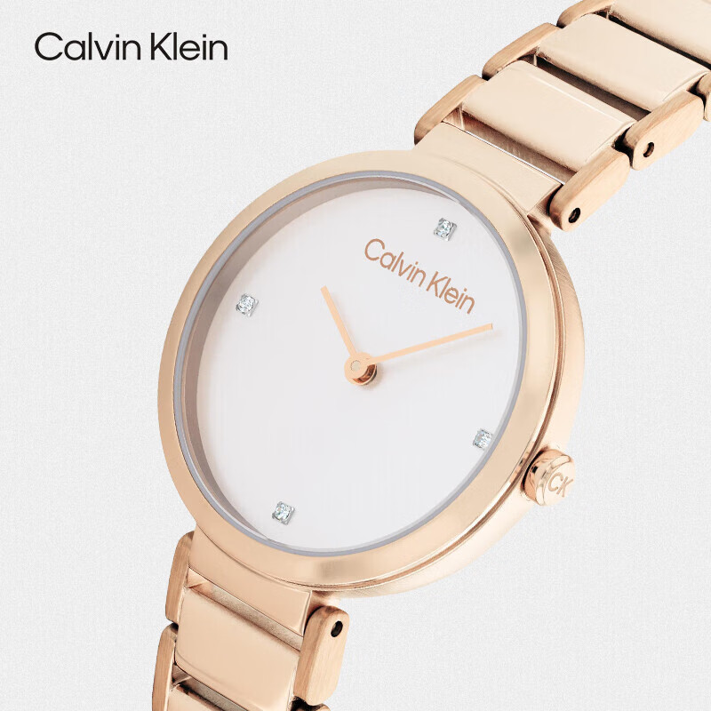 【新款】Calvin Klein永恒系列手表竹节表带简约时尚轻奢石英女表