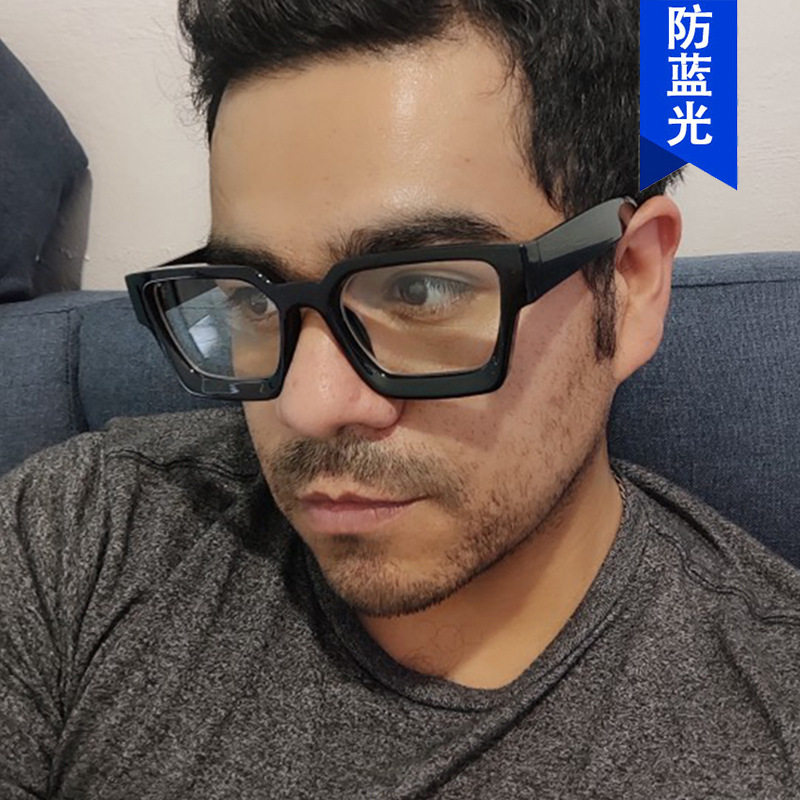 日本cherrykoko方形凹面眼镜框防蓝光新款ins平光镜欧美时尚