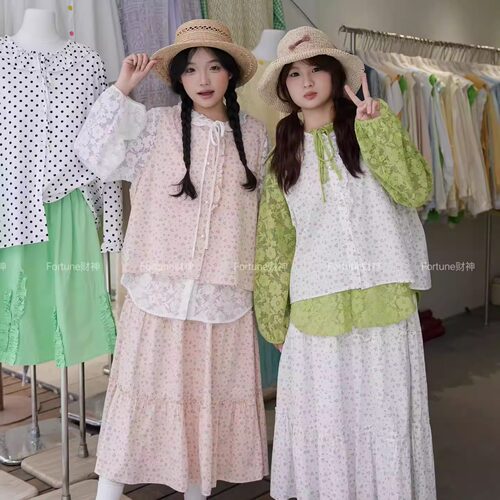 玛门韩系小清新百搭显瘦套装