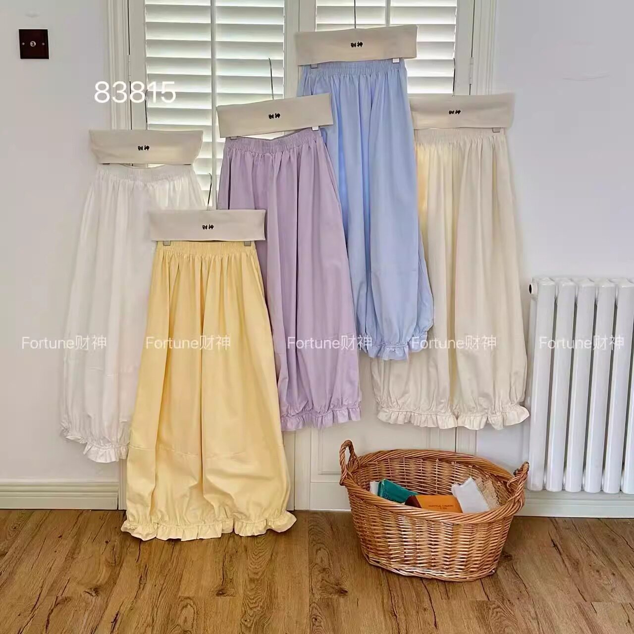 玛门春夏韩系弹力松紧腰糖果色小清新橡筋摆收口减龄显瘦纯棉半裙