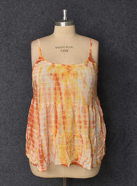 欧美外贸TORRID特大码女装T家人造棉薄款夏凉快200斤吊带背心