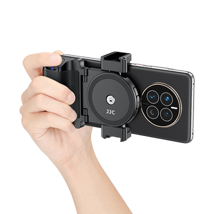 JJC 手机蓝牙助拍器适用苹果17华为小米竖拍手持支架无线遥控拍照手柄补光灯稳定器vlog自拍防抖摄影拓展神器