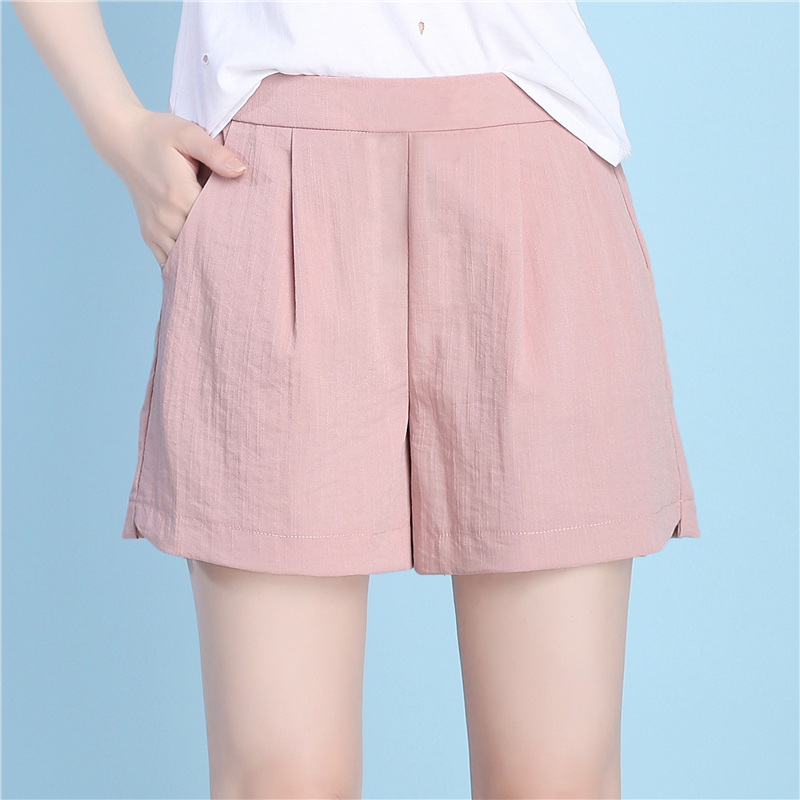 白色短裤女夏2018新款休闲阔腿宽松热裤子女韩版百搭显瘦薄款女裤
