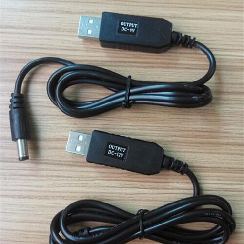圆孔充电线 5V/9V/12V台灯圆头电源升压线 USB转DC5.5/3.5/2.5MM
