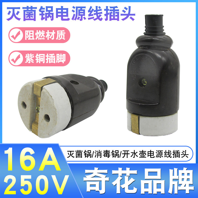 手提式高压蒸汽灭菌器插头压力消毒锅灭菌锅电源线插口座16A250V