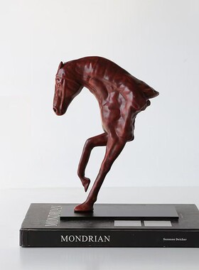 简约中式创意树脂骏马摆件