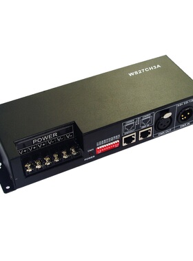DMX512解码器WS27CH3A灯光控台12V-24V 81A恒压共阳LED控制器27路