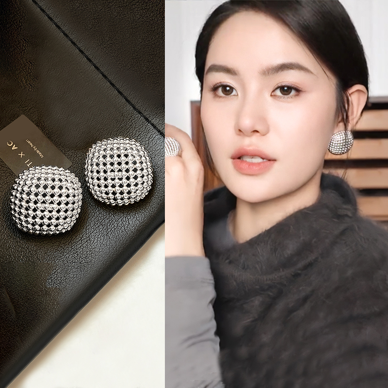 银色镂空软垫耳夹无耳洞