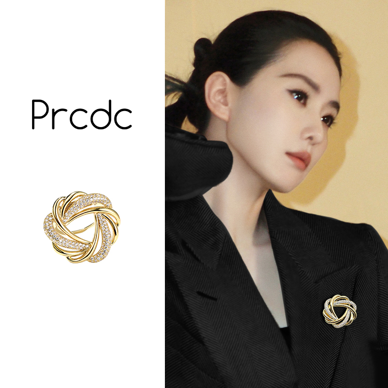 金色几何胸针设计感小众高档气质丝巾扣两用别针新款爆款精致配饰 - 封面