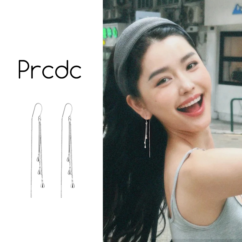 银色流苏耳环2025新款