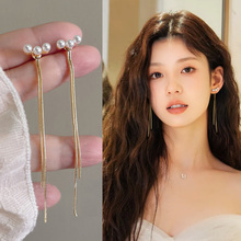 金色小众轻奢流苏耳线女2025新款爆款高级感独特绝美漂亮耳环耳饰