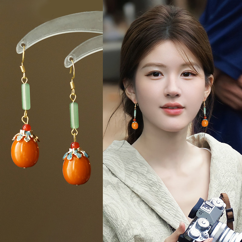 柿柿如意金色女士耳环2025新款高级感耳钩独特绝美耳坠超好看耳饰,饰品/流行首饰/时尚饰品新,耳环,淘宝优惠券,粉丝福利购,淘宝优惠卷