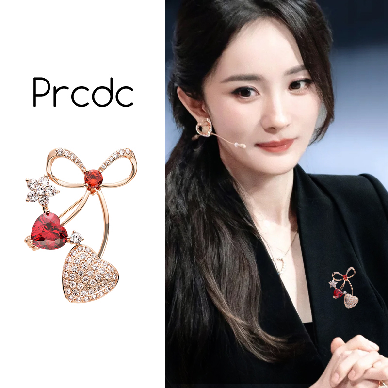 樱桃胸针甜美可爱高档