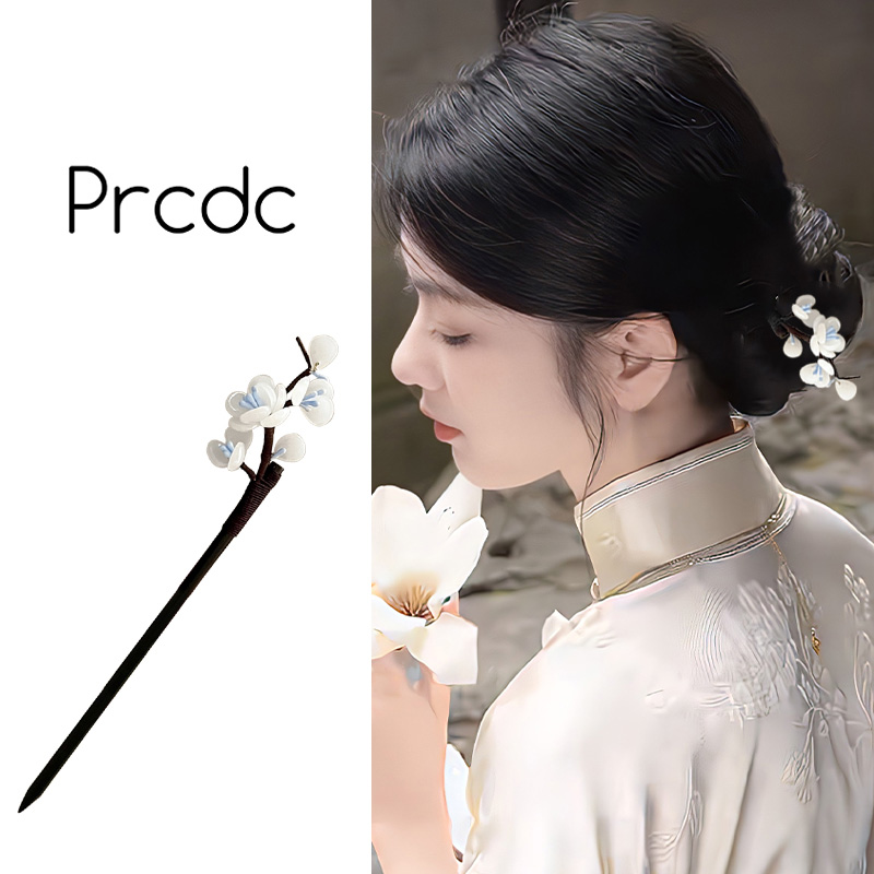 新中式花朵发簪女2025新款