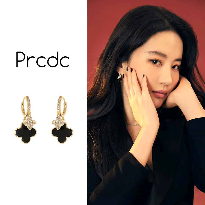 轻奢高级感四叶草耳环女