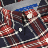 红黑格子衬衫 痞帅炸街衬衣男小众 修身 外套男春装 磨毛潮流拼接韩版