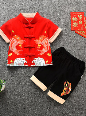 宝宝一周岁汉服男童夏季薄款