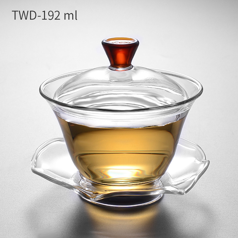 台湾76 玻璃盖碗耐热大号泡茶碗 单个透明手抓壶 功夫茶具三才杯|ruв категории посуда, чайный сервиз, супник - от Buy2taobao.com для оказания профессиональной услуги покупки агента Taobao