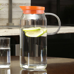 尚明玻璃冷水壶耐加热透明泡柠檬水果茶壶大号过滤家用冲茶凉白开
