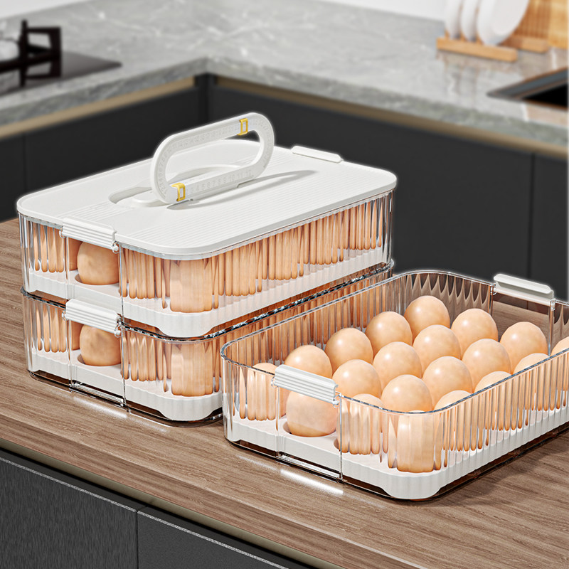 鸡蛋收纳盒计时保鲜装鸡蛋盒子