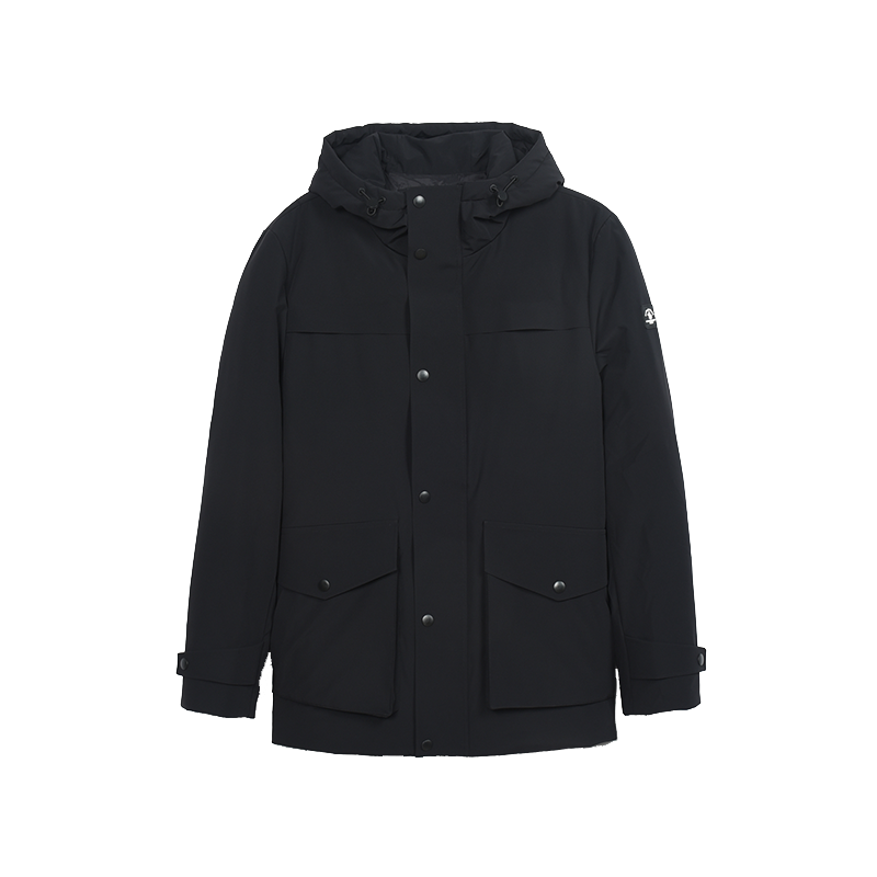 圣大保罗连帽中长保暖羽绒服