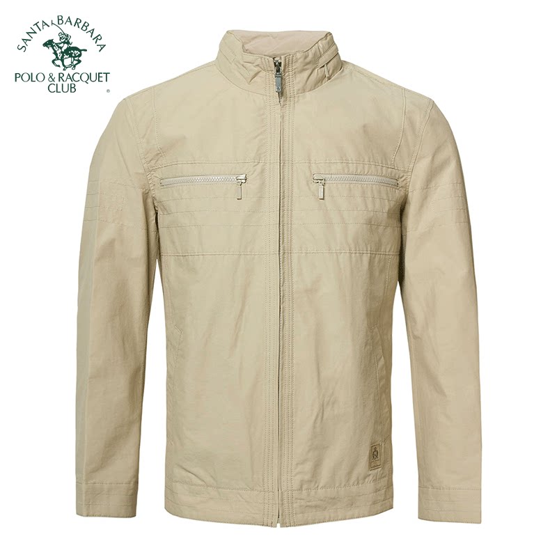 圣大保罗春秋季男款立领夹克商务休闲单外套行政男装上衣