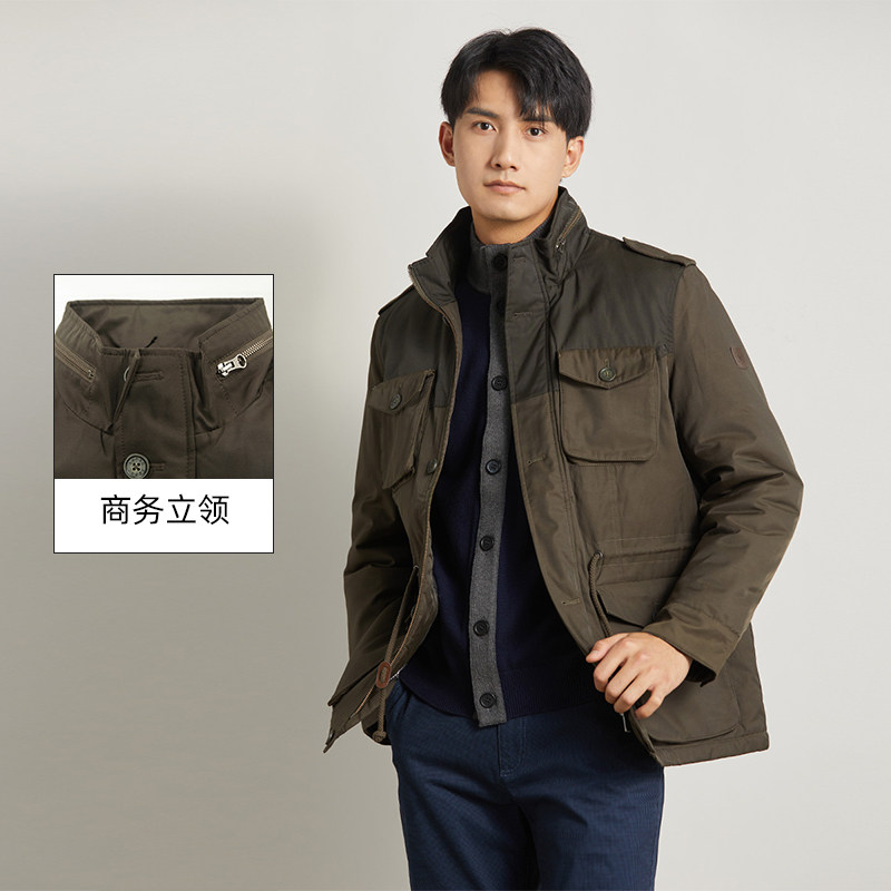 S.B.P.R.C/圣大保罗 秋冬款男士外套立领多袋休闲棉衣