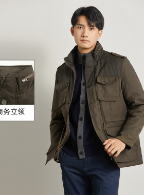 S.B.P.R.C/圣大保罗 秋冬款男士外套立领多袋休闲棉衣