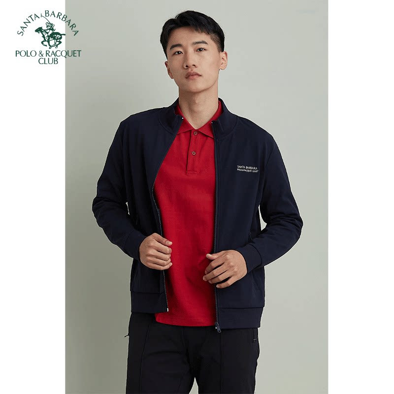 圣大保罗卫衣男装长袖春夏男款针织休闲上衣拉链开衫运动立领外套