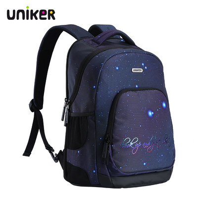 UNIKER小学生书包女1-3-6年级男6-12岁儿童轻便减负耐磨双肩背包