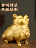 Украшения из чистой латуни, свинья, зодиакальная свинья, удача, золотая свинья, талисман, северо-запад, недостающий угол, счастливая свинья, домашний рабочий стол, большое украшение