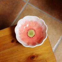 Creative ceramic flower decorative plates, fruit plates, ornaments, living room coffee tables, decorative plates, daily gifts thumbnail 2