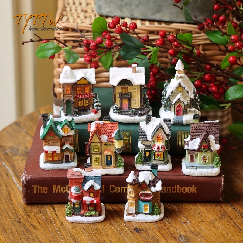 圣诞小房子新年装饰摆件