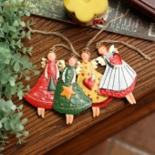 创意温馨复古做旧圣诞节铁艺天使挂件节假日装 饰小挂件小饰品吊饰