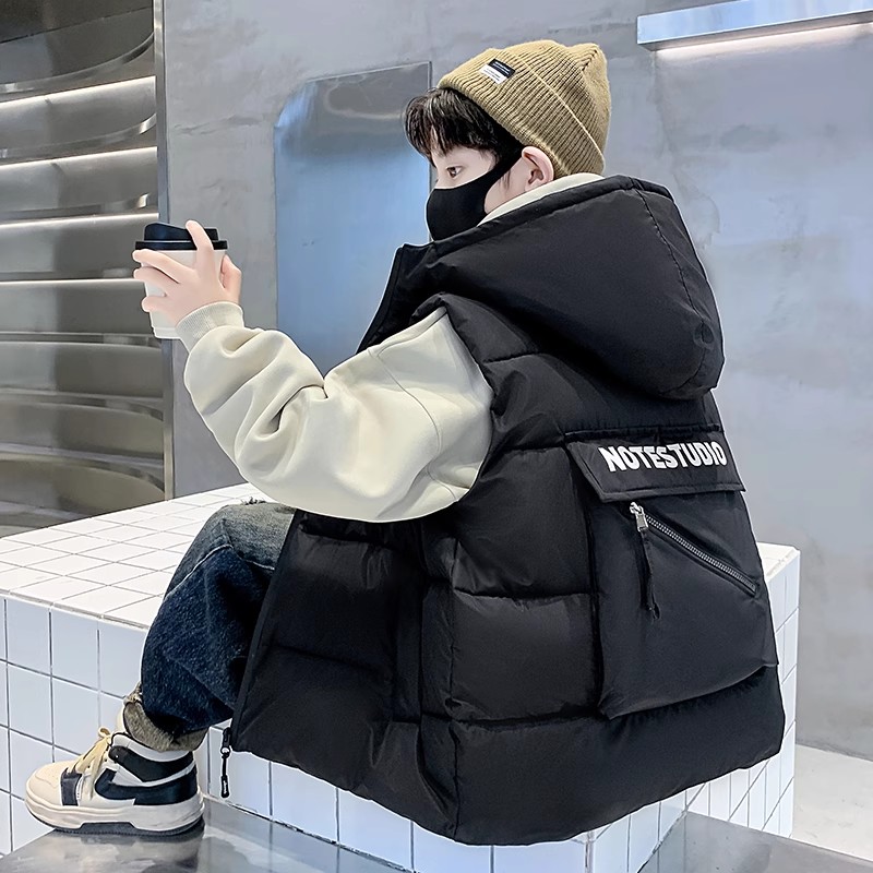 男童羽绒棉马甲2025新款儿童秋冬款马夹中大童加厚坎肩外套帅气潮