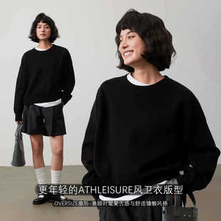 Lagur松石绿(棉质生活)48支精纺针织卫衣套头毛衣纯色圆领女上衣